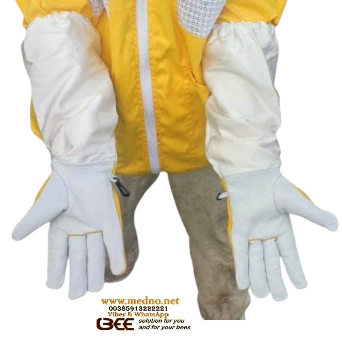 Rukavice pčelarske žute , mekana janjeća koža