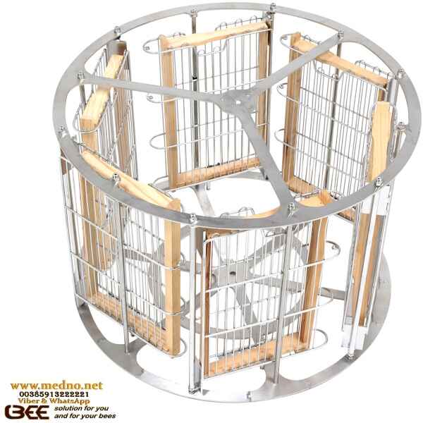 Vrcaljka kasetna ,6 okvira Langstroth 24 cm, automatska , samo okretna sa inox košem , 0,18 Kw AC Motor, automatski kontroler , mjerač vremena i memorija brzine–BA556-OMY-304 - 3