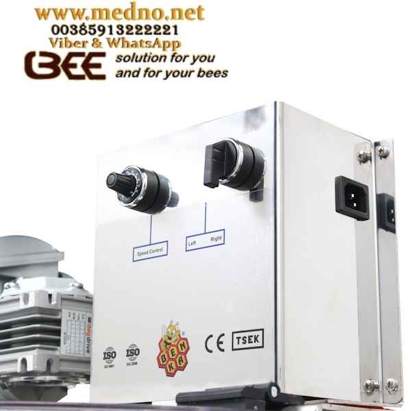 Vrcaljka kasetna ,6 okvira Langstroth 24 cm, automatska , samo okretna sa inox košem , 0,18 Kw AC Motor, automatski kontroler , mjerač vremena i memorija brzine–BA556-OMY-304 - 6