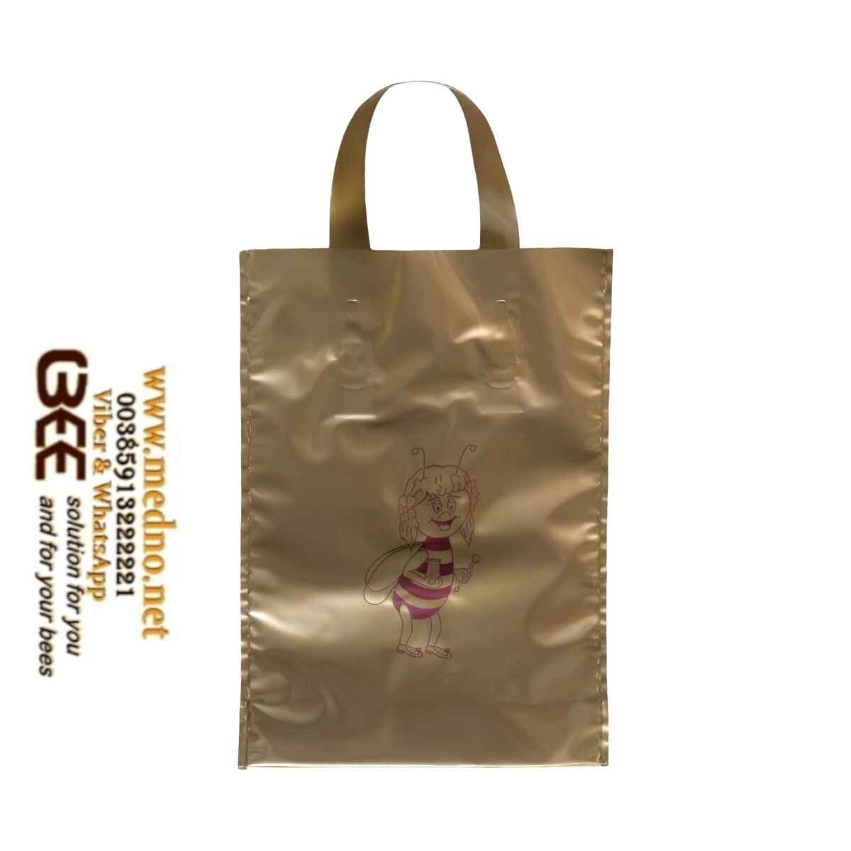 Vrečice ukrasne za med od 1 kg - zlatna