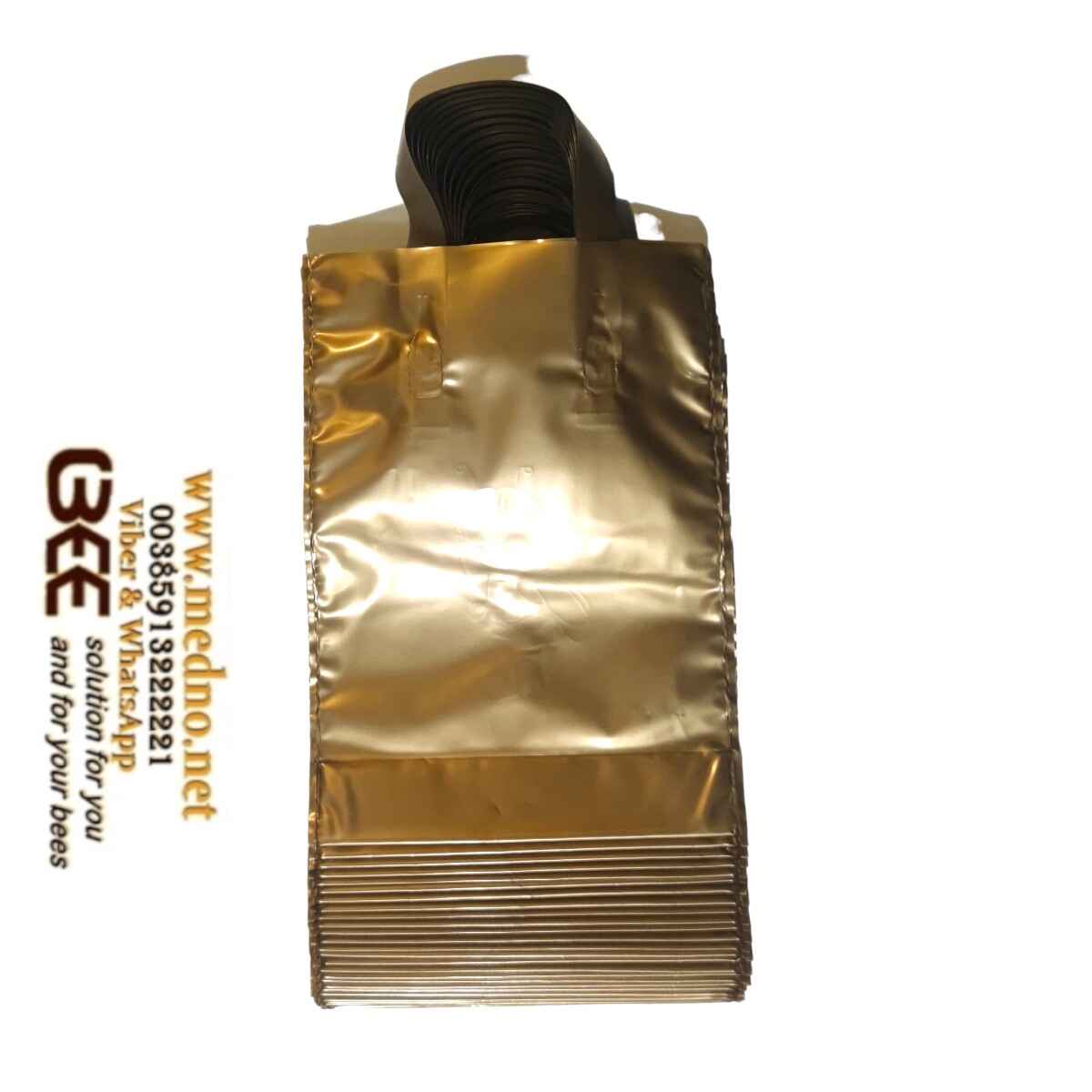 Vrečice ukrasne za med od 1 kg - zlatna