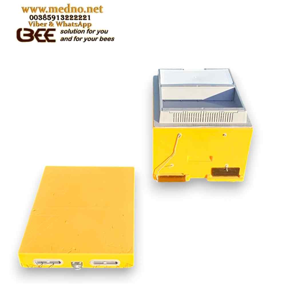 Langstroth Bee hive with bottom and feeder frames roof 4 logo