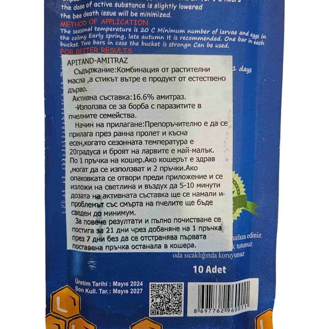 APITAND-AMITRAZOM, učinkovo rješenje osmišljeno za borbu protiv parazita varroe
